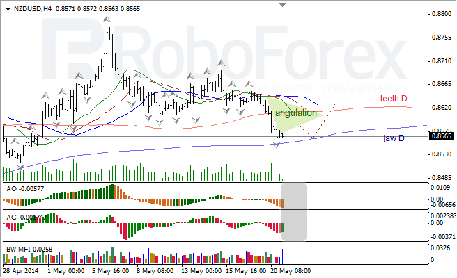 Анализ индикаторов Б. Вильямса для USD/CAD и NZD/USD на 21.05.2014