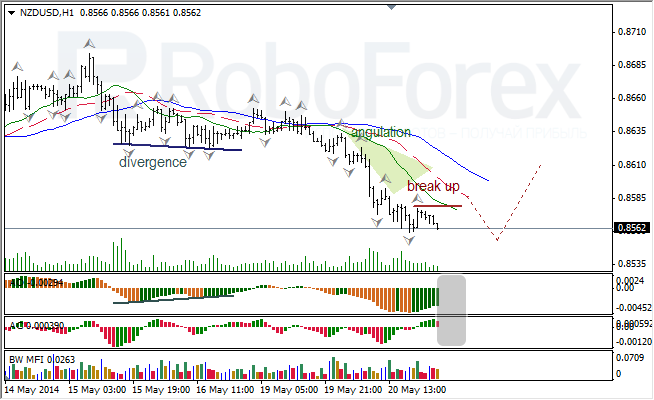 Анализ индикаторов Б. Вильямса для USD/CAD и NZD/USD на 21.05.2014