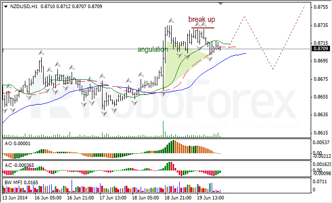 Анализ индикаторов Б. Вильямса для USD/CAD и NZD/USD на 20.06.2014