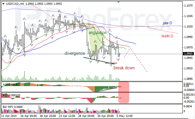 Анализ индикаторов Б. Вильямса для USD/CAD и NZD/USD на 06.05.2014