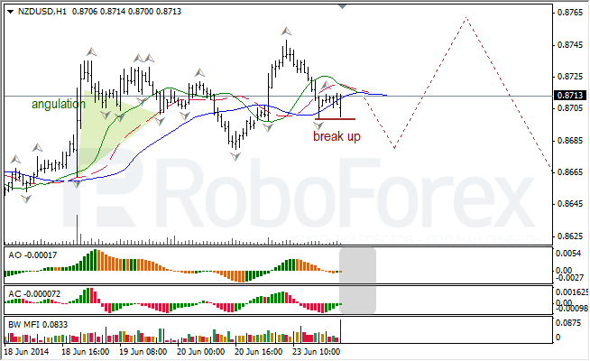 Анализ индикаторов Б. Вильямса для USD/CAD и NZD/USD на 24.06.2014