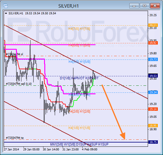 Анализ уровней Мюррея для SILVER Серебро на 5 февраля 2014