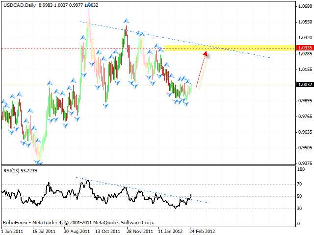 Технический анализ и форекс прогноз пары USD CAD Новозеландский Доллар на 28 февраля 2012