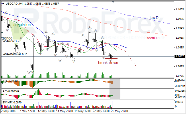 Анализ индикаторов Б. Вильямса для USD/CAD и NZD/USD на 27.05.2014