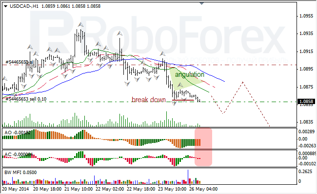 Анализ индикаторов Б. Вильямса для USD/CAD и NZD/USD на 26.05.2014