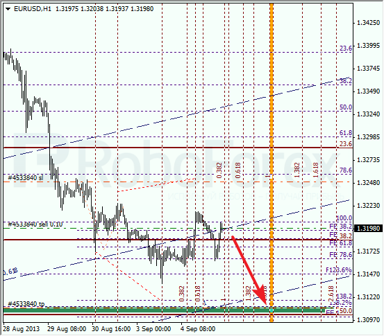 Анализ по Фибоначчи на 5 сентября 2013 EUR USD Евро доллар