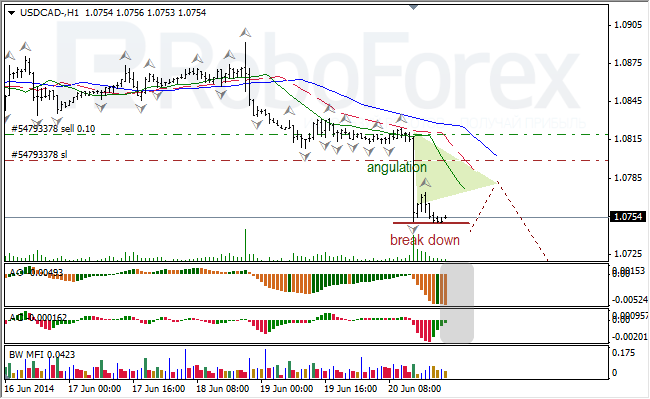 Анализ индикаторов Б. Вильямса для USD/CAD и NZD/USD на 22.06.2014