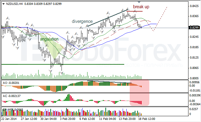 Анализ индикаторов Б. Вильямса для USD/CAD и NZD/USD на 19.02.2014