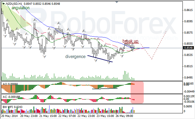 Анализ индикаторов Б. Вильямса для USD/CAD и NZD/USD на 27.05.2014