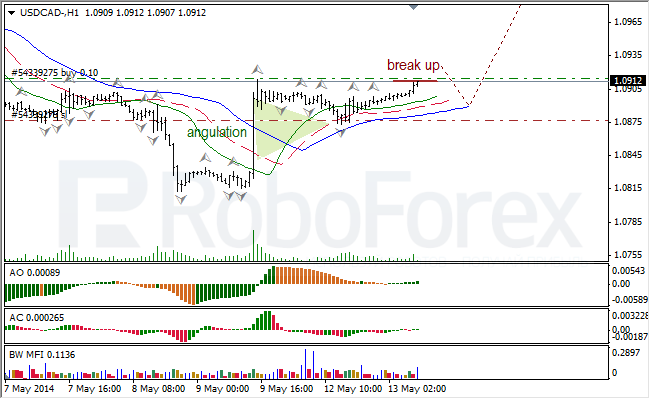 Анализ индикаторов Б. Вильямса для USD/CAD и NZD/USD на 13.05.2014