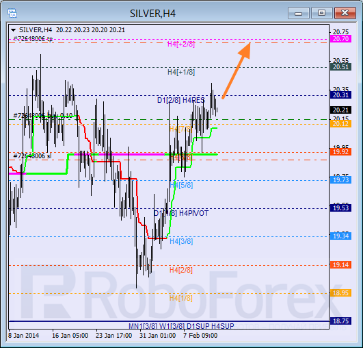 Анализ уровней Мюррея для SILVER Серебро на 13 февраля 2014